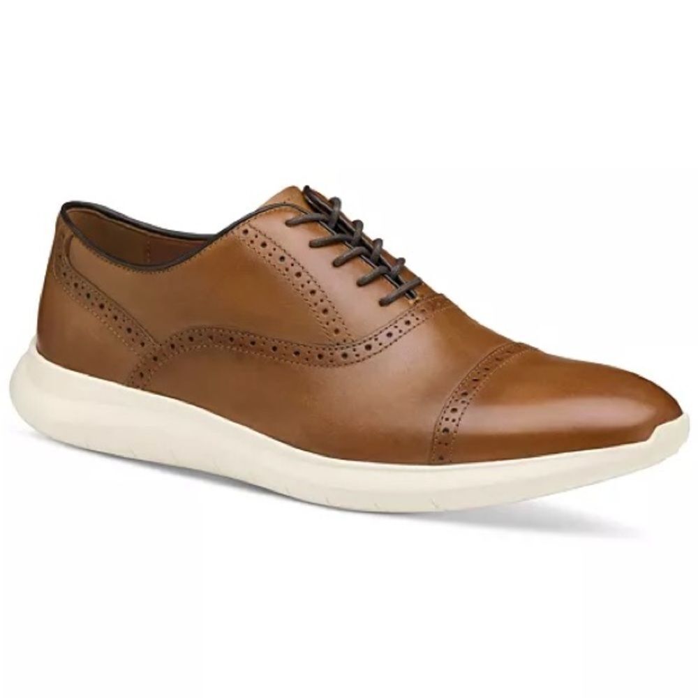 Johnston & Murphy Hennings Cap Toe Oxfords Tan 11.5 NWT WITHOUT BOX